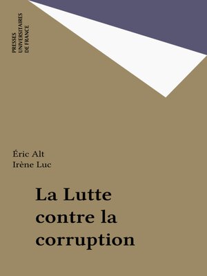 cover image of La Lutte contre la corruption